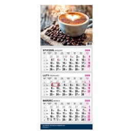 Kalendarz ścienny PREMIUM trójdzielny A4 Press (KAWA) Press