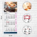 Kalendarz ścienny PREMIUM trójdzielny A4 Press (KAWA) Press