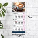 Kalendarz ścienny PREMIUM trójdzielny A4 Press (KAWA) Press
