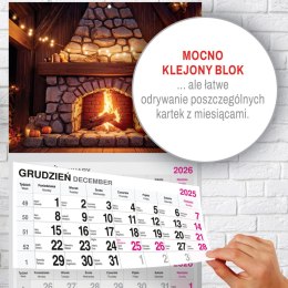 Kalendarz ścienny PREMIUM trójdzielny A4 Press (KOMINEK) Press