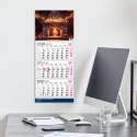 Kalendarz ścienny PREMIUM trójdzielny A4 Press (KOMINEK) Press