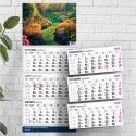 Kalendarz ścienny PREMIUM trójdzielny A4 Press (OGRÓD) Press