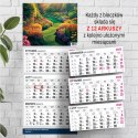 Kalendarz ścienny PREMIUM trójdzielny A4 Press (OGRÓD) Press