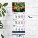 Kalendarz ścienny PREMIUM trójdzielny A4 Press (OGRÓD) Press