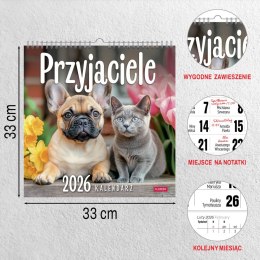 Kalendarz ścienny Przyjaciele 33x33 330mm x 330mm Press Press