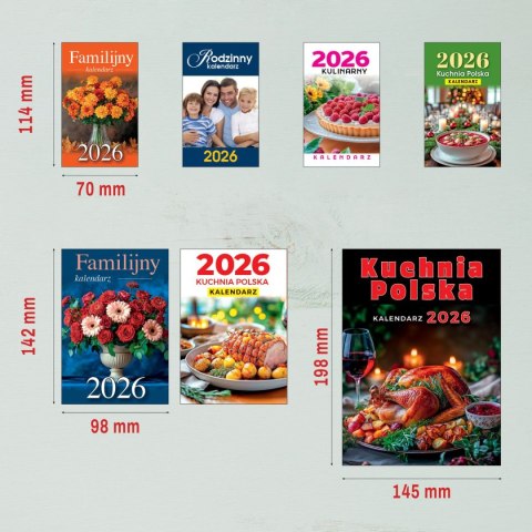 Kalendarz ścienny ZDZIERAK FAMILIJNY A6 Press Press