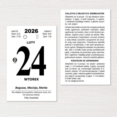 Kalendarz ścienny ZDZIERAK KUCHNIA POLSKA B7 Press Press