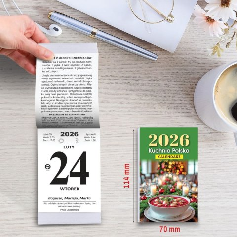 Kalendarz ścienny ZDZIERAK KUCHNIA POLSKA B7 Press Press