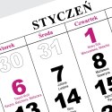 Kalendarz ścienny na lodówkę z magnesem 137mm x 210mm Press (MILUSIŃSCY) Press