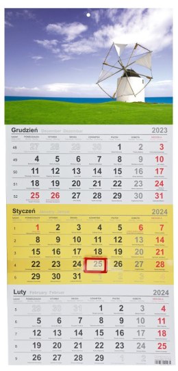 Kalendarz ścienny trójdzielny 288mm x 622mm Michalczyk i Prokop (T-106T-02) Michalczyk i Prokop