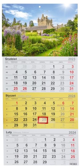 Kalendarz ścienny trójdzielny 288mm x 622mm Michalczyk i Prokop (T-106T-04) Michalczyk i Prokop