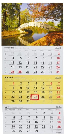 Kalendarz ścienny trójdzielny 288mm x 622mm Michalczyk i Prokop (T-106T-09) Michalczyk i Prokop