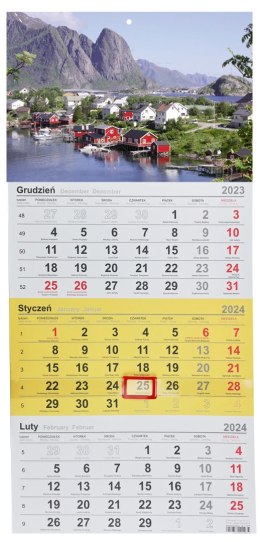 Kalendarz ścienny trójdzielny 288mm x 622mm Michalczyk i Prokop (T-106T-12) Michalczyk i Prokop