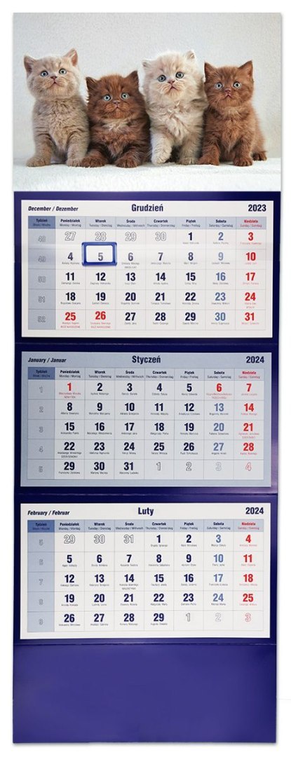 Kalendarz ścienny trójdzielny 855mm x 315mm Michalczyk i Prokop (T-105T-10) Michalczyk i Prokop