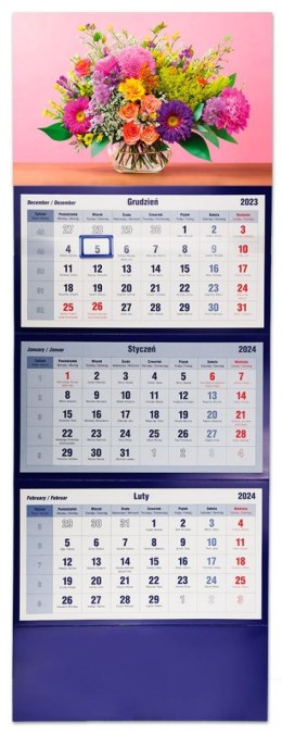 Kalendarz ścienny trójdzielny 855mm x 315mm Michalczyk i Prokop (T-105T-12) Michalczyk i Prokop