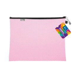 Teczka plastikowa na suwak rózowa A4 z suwakiem 5903242105135 A4 różowy Tetis (BT605-R) Tetis