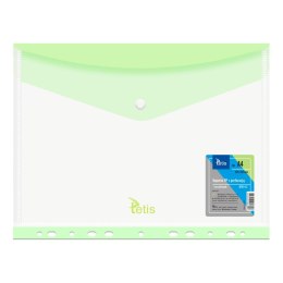 Teczka plastikowa na zatrzask A4 zielony Tetis (BT614-Z/120)) Tetis
