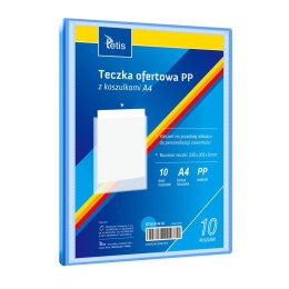 Teczka plastikowa niebieska A4 , 10 koszulek 5903242104770 A4 niebieski Tetis (BT630-N10) Tetis