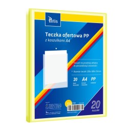 Teczka plastikowa żółta A4 20 koszulek 5903242104831 A4 żółty Tetis (BT630-Y20) Tetis