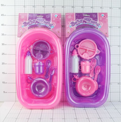 Zestaw akcesoriów dla lalek wanienka z akcesoriami Dromader (130-843140) Dromader