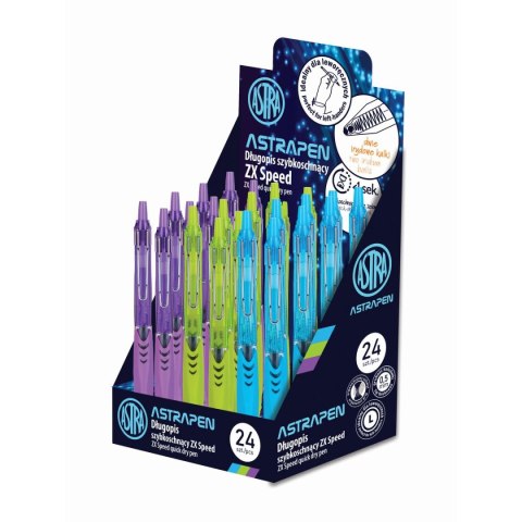 Długopis ZX Speed automatyczny wkład niebieski Astra (201122001) Astra