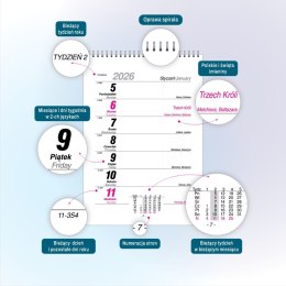 Kalendarz biurkowy A5 A5 Press (TYGODNIOWY) Press