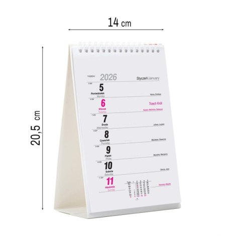 Kalendarz biurkowy A5 A5 Press (TYGODNIOWY) Press