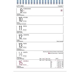 Kalendarz biurkowy MERKURY 152mm x 225mm Wydawnictwo Telegraph Wydawnictwo Telegraph