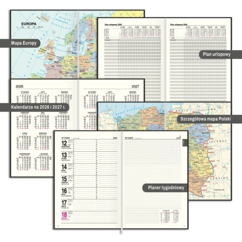 Kalendarz książkowy (terminarz) A4 Press (DZIENNY) Press