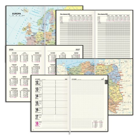 Kalendarz książkowy (terminarz) A4 Press (DZIENNY) Press