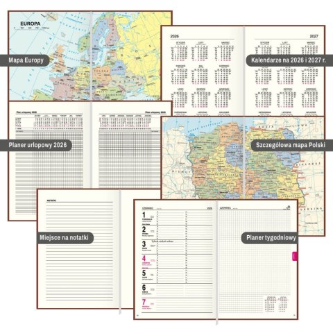 Kalendarz książkowy (terminarz) A5 Press (tygodniowy) Press