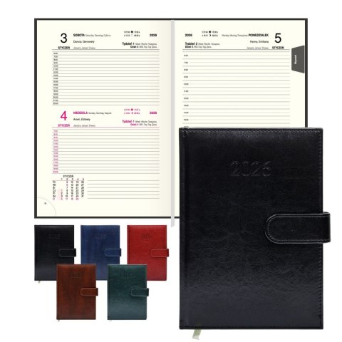 Kalendarz książkowy (terminarz) BUSINESS PREMIUM A5 Press (DZIENNY) Press