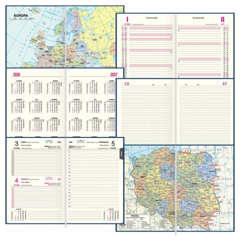 Kalendarz książkowy (terminarz) BUSINESS PREMIUM A5 Press (DZIENNY) Press