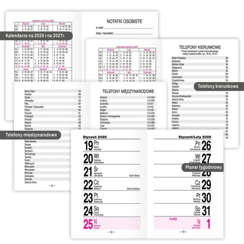 Kalendarz książkowy (terminarz) MINI A7 Press (5904830713251) Press