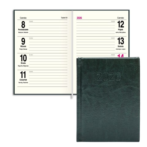 Kalendarz książkowy (terminarz) PRESTIGE A6 Press (tygodniowy) Press