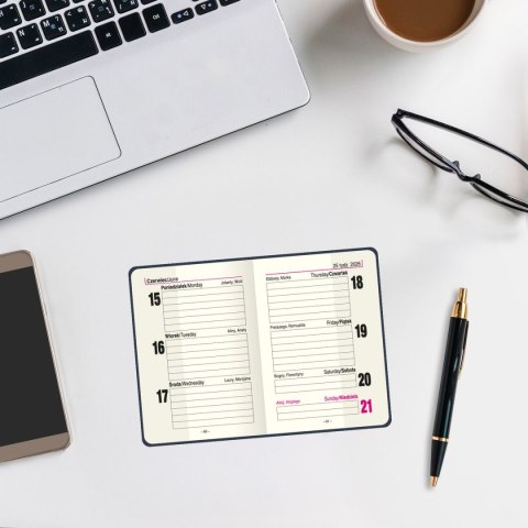 Kalendarz książkowy (terminarz) Premium Lux B7 Press (tygodniowy) Press