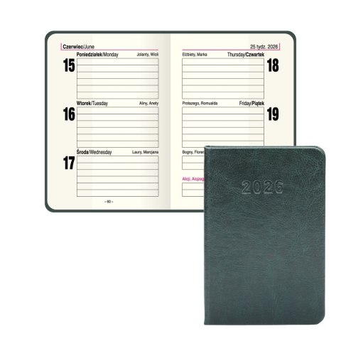 Kalendarz książkowy (terminarz) Premium Lux B7 Press (tygodniowy) Press