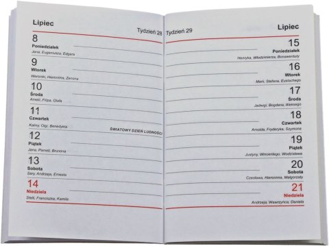 Kalendarz książkowy (terminarz) terminarz kieszonkowy A7 Beskidy (M8) Beskidy