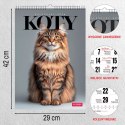Kalendarz ścienny 16 stron wieloplanszowy A3 Press (KOTY) Press
