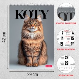 Kalendarz ścienny 16 stron wieloplanszowy A3 Press (KOTY) Press