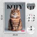 Kalendarz ścienny 16 stron wieloplanszowy A3 Press (KOTY) Press