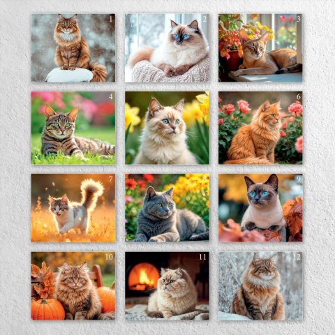 Kalendarz ścienny 16 stron wieloplanszowy A3 Press (KOTY) Press