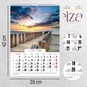 Kalendarz ścienny 16 stron wieloplanszowy A3 Press (PEJZAŻE) Press