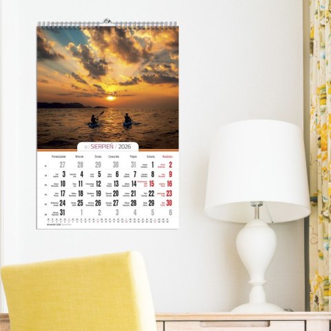 Kalendarz ścienny 16 stron wieloplanszowy A3 Press (PEJZAŻE) Press
