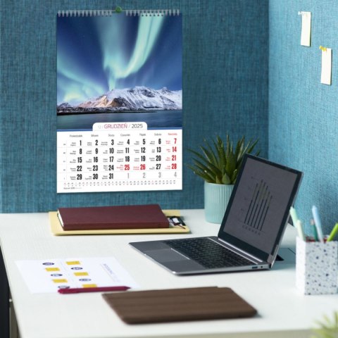 Kalendarz ścienny 16 stron wieloplanszowy A3 Press (PEJZAŻE) Press