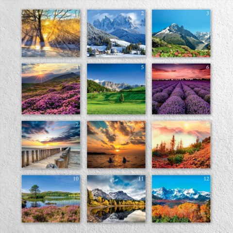 Kalendarz ścienny 16 stron wieloplanszowy A3 Press (PEJZAŻE) Press