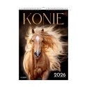 Kalendarz ścienny 16 stron wieloplanszowy A3 Press (konie) Press