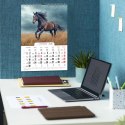 Kalendarz ścienny 16 stron wieloplanszowy A3 Press (konie) Press
