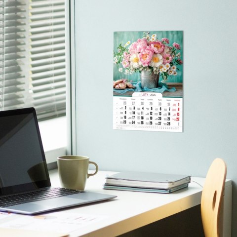 Kalendarz ścienny A4 BUKIETY A4 x 300mm Press (5904830713442) Press