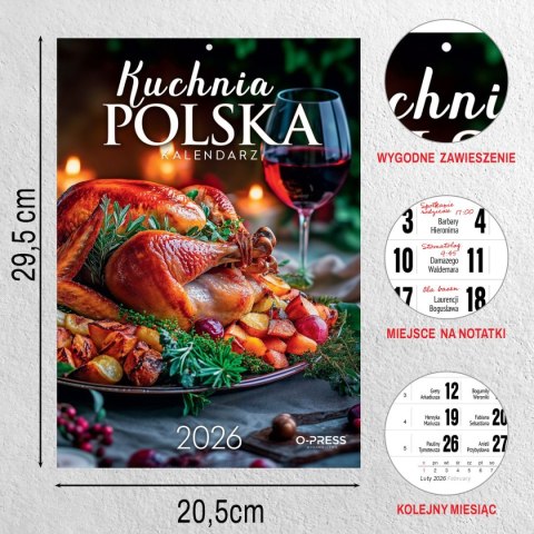Kalendarz ścienny A4 KUCHNIA POLSKA A4 Press (5904830713428) Press